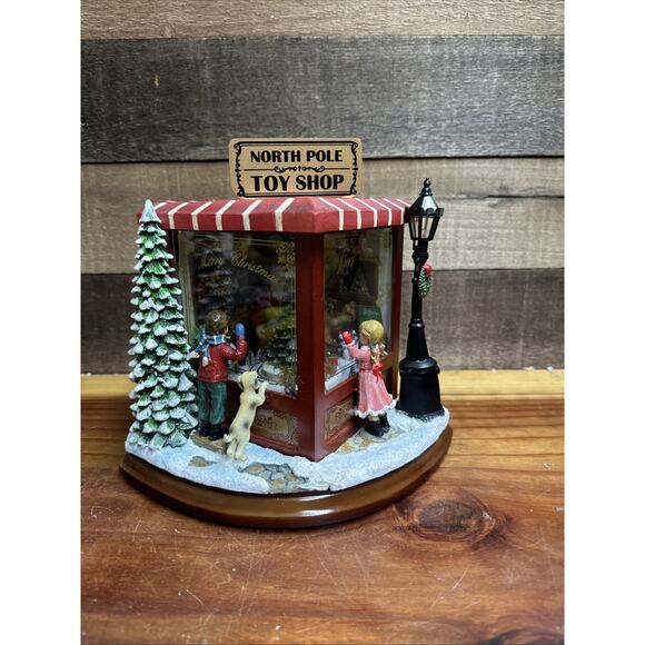 Amusements Santas North Pole Toy Shop Light Up Musical Box 8 Songs -excellent - Picture 4 of 9